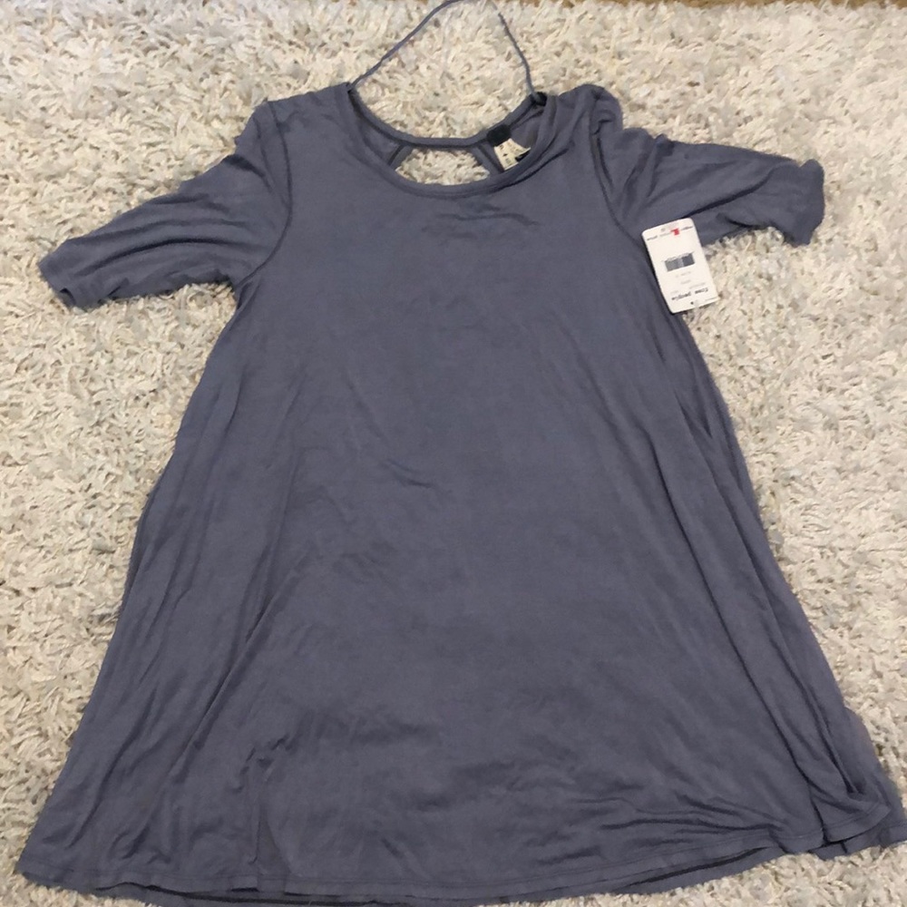 Free people blue-gray T-shirt dress NWT